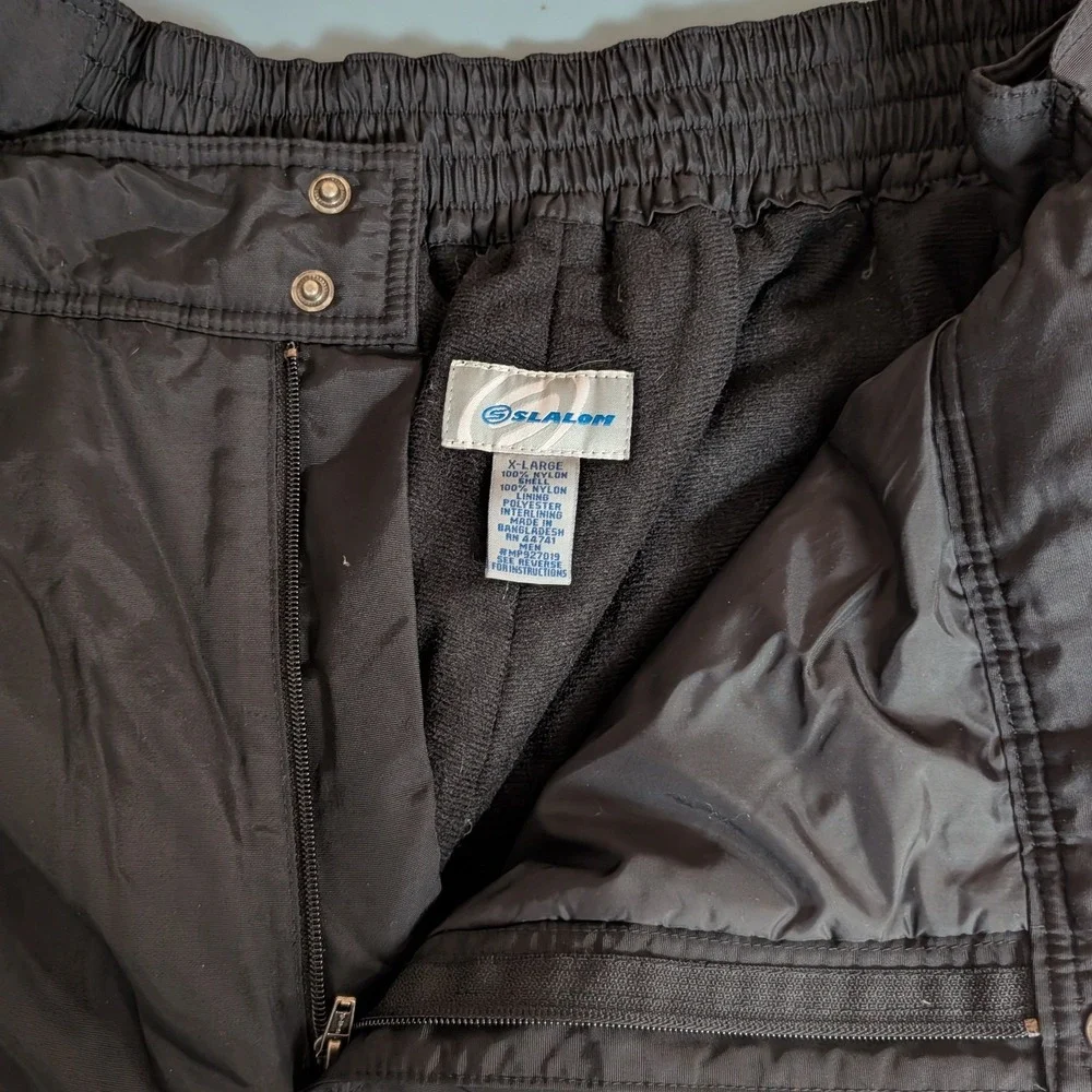 Slalom Snow Pants Mens XL Black Insulated Ski Snowboard Cargo MP927019